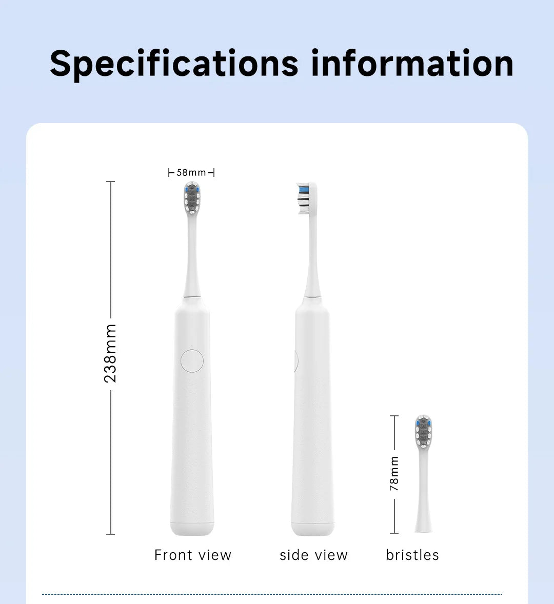 DOCOLAB Sonic Electric Toothbrush 3Gear Vibration Rechargeable Waterproof Teeth Whitening Cleaning Personal Care Appliance MT001