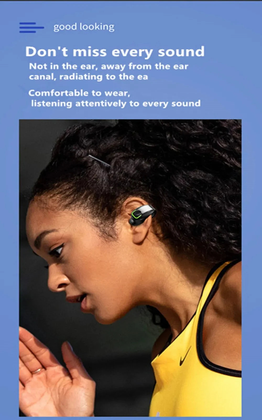 Bluetooth Earphone Clip On Monaural Inear Motion Stereo Bone Conduction Gd28 Business Wireless Earphone Mini Monaural Tws