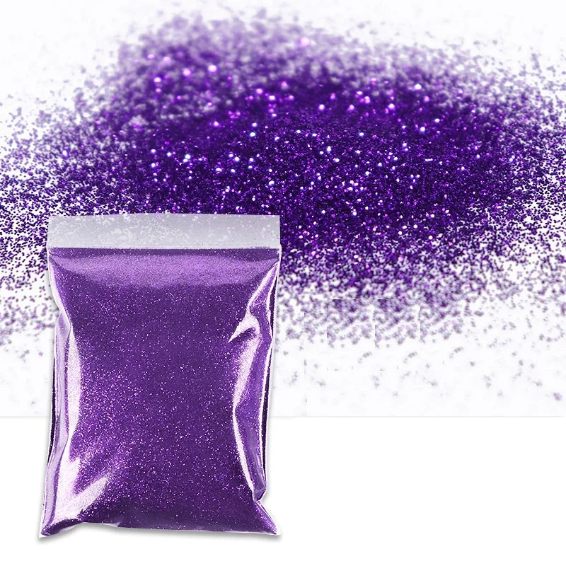 50g Extra Fine Glitter Holographic Laser Dazzling Nail Glitter Powder Art Crafts Resin Tumbler Decoration Shiny Flakes Sequins