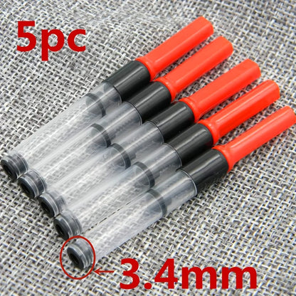 5pcs red Fountain Pen Ink Converter Cartridges 3.4mm Hot Sale Pen Refill Stationery Office School Supplies