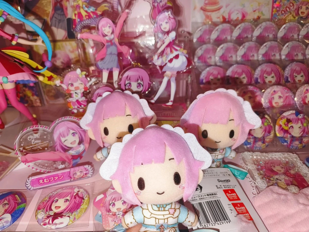 10cm PJSK Plush Keychain Project Sekai Otori Emu Stuffed Plushie Pendant Yoisaki Kanade Kawaii Backpacks Ornaments Toys Gifts