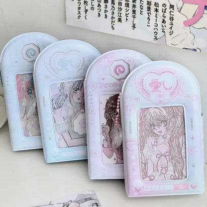 3 Inch 32 Slots Photo Album Collector Book Photocard Holder Card Holder Sweet Square Hollow INS Cartoon Album Cards Binder