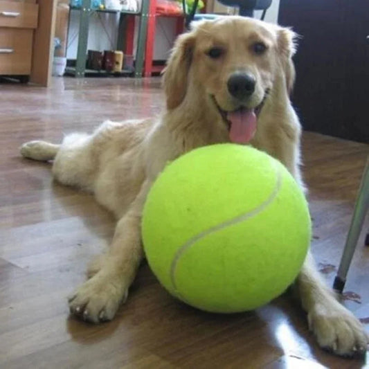 Durable Rubber Tennis Ball Dog Toy for Medium Breeds - Interactive Chew and Training Accessory