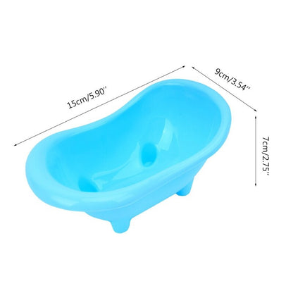 Pet Mouse Bathing Bathtub Plastic Bathtub Hamster Bathing Toy Little Pet Bathroom Pet Rat Cage Accessories