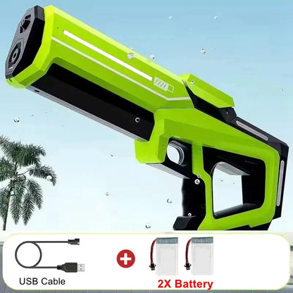 Electric Water Blaster Gun Children Automatic Water Pistol WaterGun with Led Light Summer Outdoor Game Party Toy for Adults Kids