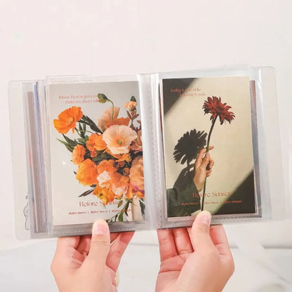 40pcs/book A6 Storage Booklet Simple Large-Capacity Waterproof Photo Storage Book High Quality PP Material