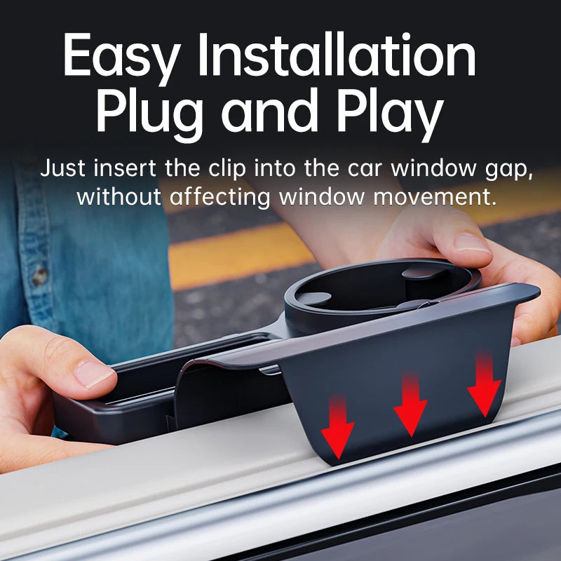 Car Cup Stand Phone Holder Mount Tray Side Door Window Storage Barrel Pocket Hanging Storage Rack with Auto Interior Accessories