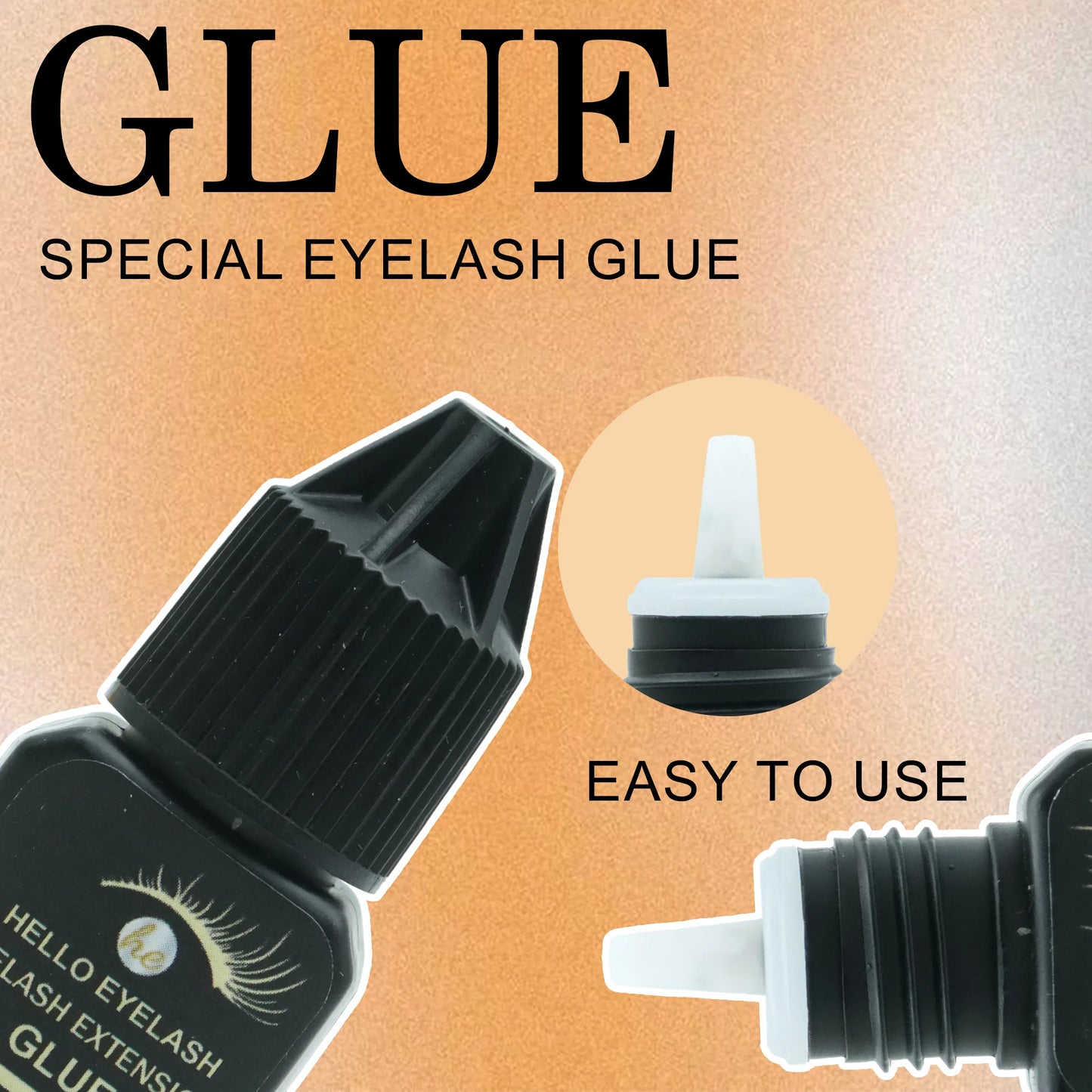 DIY 5ml Fast Drying Strong False Eye Lash Extension Glue Adhesive Retention 7-14 days Low Smell Mink Eyelash Glue at home