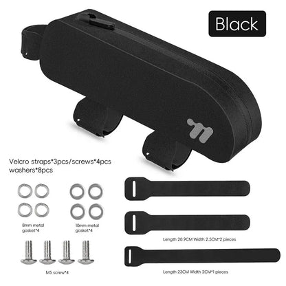 WEST BIKING Bike Top Tube Bag TPU Cycling Front Bag With Screws or Straps Waterproof Windproof Gravel Road Bike Top Frame Bag