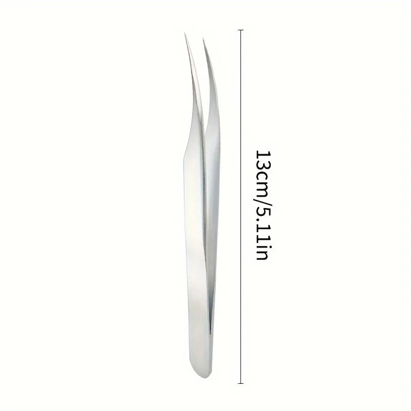Stainless Steel Precision Eyelash Tweezers,Specialized Tweezers For Eyelash Extension, Tweezers For Removing Acne And Blackheads
