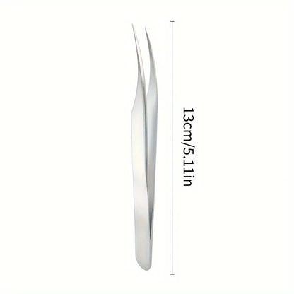 Stainless Steel Precision Eyelash Tweezers,Specialized Tweezers For Eyelash Extension, Tweezers For Removing Acne And Blackheads