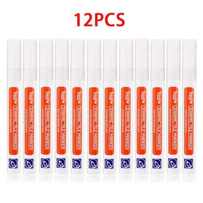 1Pcs Waterproof Ceramic Tile Grout Marker Pen, White Tile Repair Pen with Anti-Mold Filler, Bathroom Floor Tile Gap Cleaning Pen