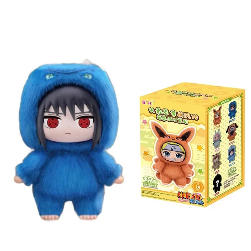 Bandai EAKI Naruto Blind Box Shippuden Party Series Uzumaki Stuffed Plush Bag Pendant Ornament Doll Toy Collection Birthday Gift