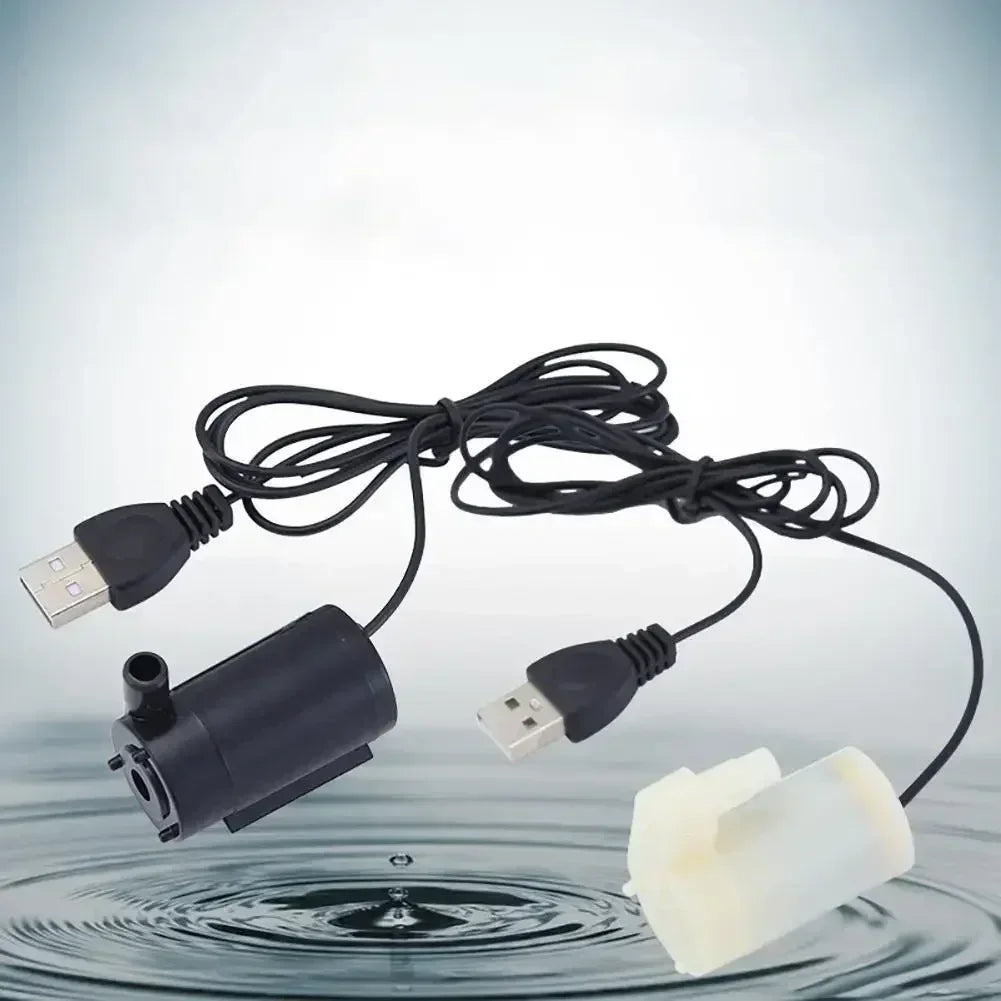 Super Quiet DC 5V USB Brushless Motor Pump Portable Submersible Water Pump Hydroponic Fish Tank Circulating Water Craft Fountain