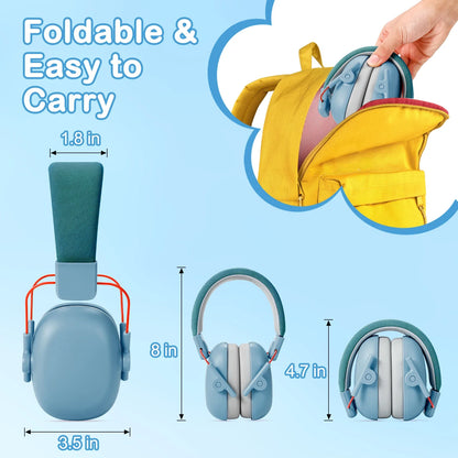 YHKEMA Kids Ear Protection Noise Cancelling Earmuff, SNR 27dB Hearing Protection with Portable Case for Autism,Children,Toddler