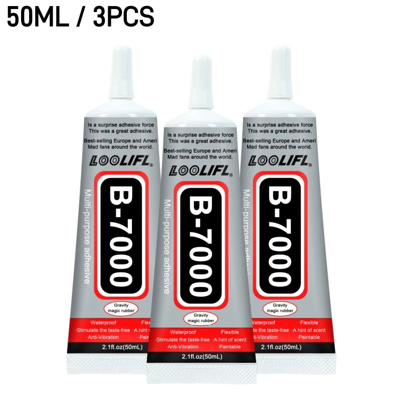B7000 Glue Multi Purpose Adhesive Strong Clear Glue For Phone Screen Repair Jewelry Making DIY Crafts Metal Glass Plastic Wood