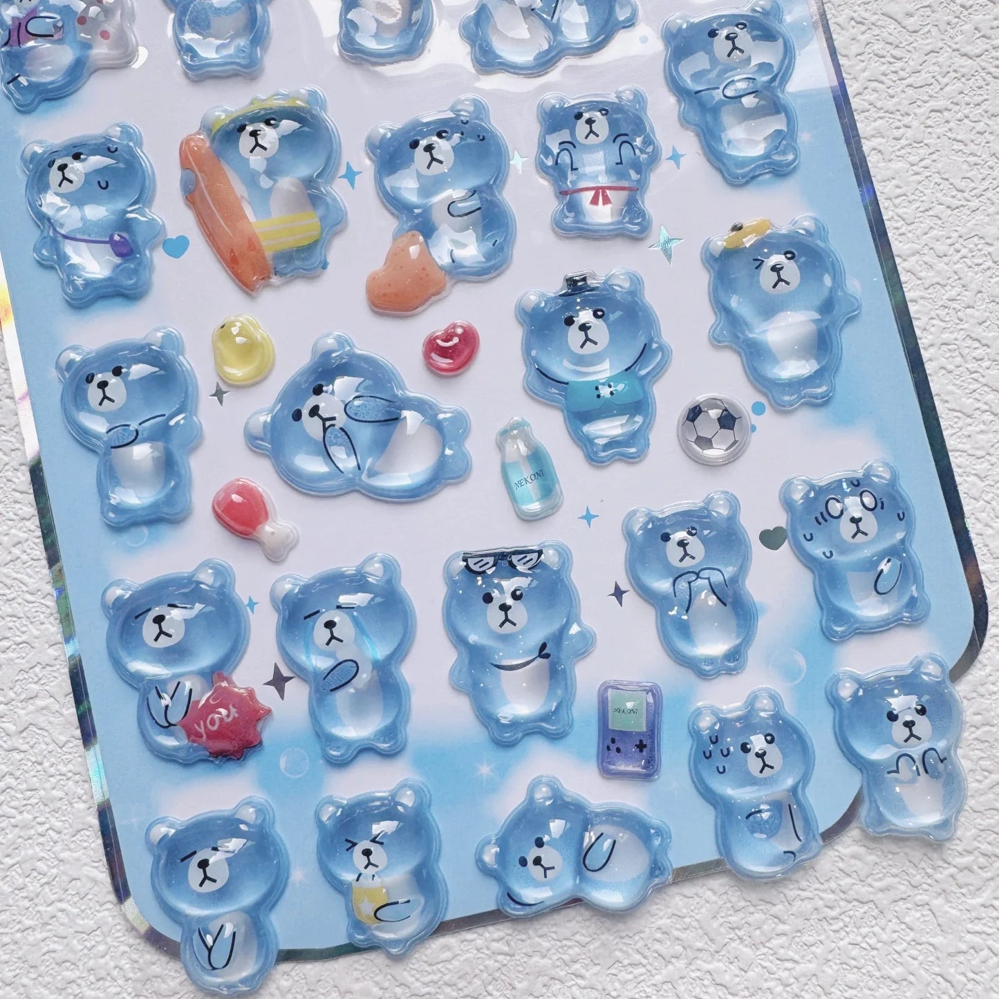 NEKONI Cute Animals Seal Bear Penguin 3D Stickers Scrapbooking DIY Journaling Stationery Diary Cute Stickers School Supply