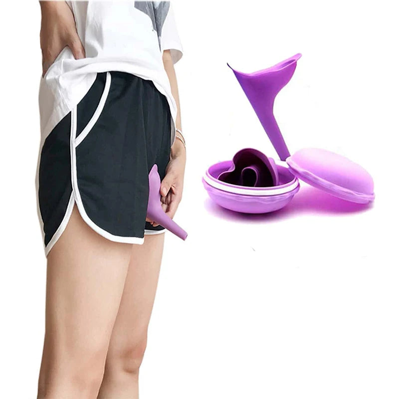 1pc Portable Silicone Urinal for Women Outdoor Travel Camping Female Soft Urination Device Stand Up & Pee Toilet Emergency TMZ
