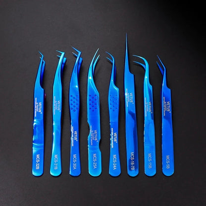 100% Vetus Original MCS Series New Style Premium Eyelashes Tweezers Ultra Fine Tip Improve for 3D 6D Lashes Extensions