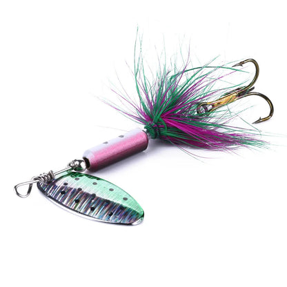 1PC 3.5g Metal VIB Lures Feather Sequins Wobbler Vibrations Spoon Fishing Bait Bass Artificial Hard Bait Cicada Fishing Tackle