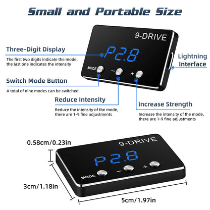 Racing Power Accelerator Controller Plug Play 9-Drives Electronics Throttle Controller Car Pedal Booster Tuning Parts Accessory