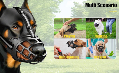 Reflect Light Dog Mouth Guard Cover Comfy Breathable Basket Muzzle Against Biting Barking Dog Mask Anti-barking Muzzle For Pets