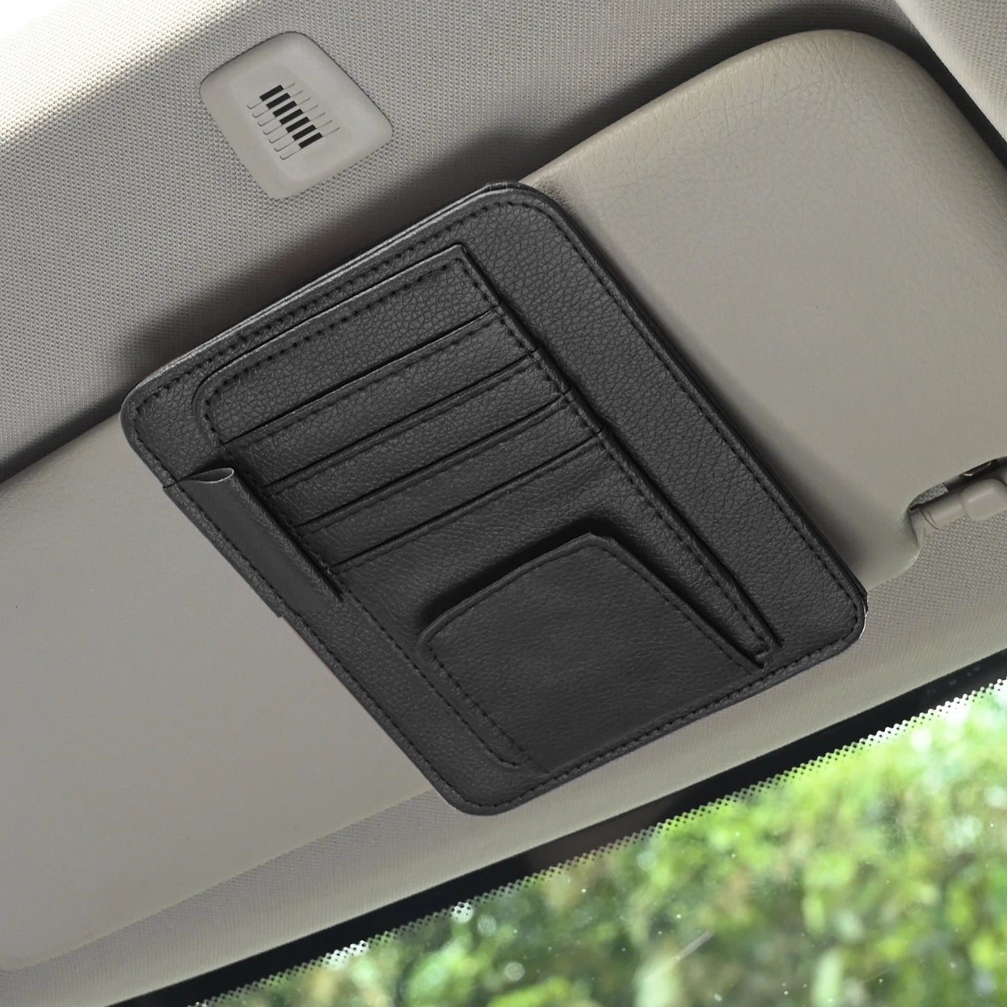 JFBONIN Car Visor Organizer Multi-Pocket Pouch Bag Card Glasses Storage Holder Scratch-resistant Auto Visor Holder For Car