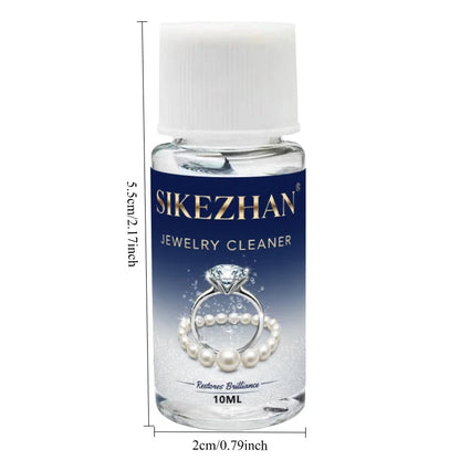 Jewelry Cleaning Liquid, Restore Luster, Remove Tarnish/Oil, Safe for Gold Silver Platinum & Diamonds, Rings/Necklaces/Earrings