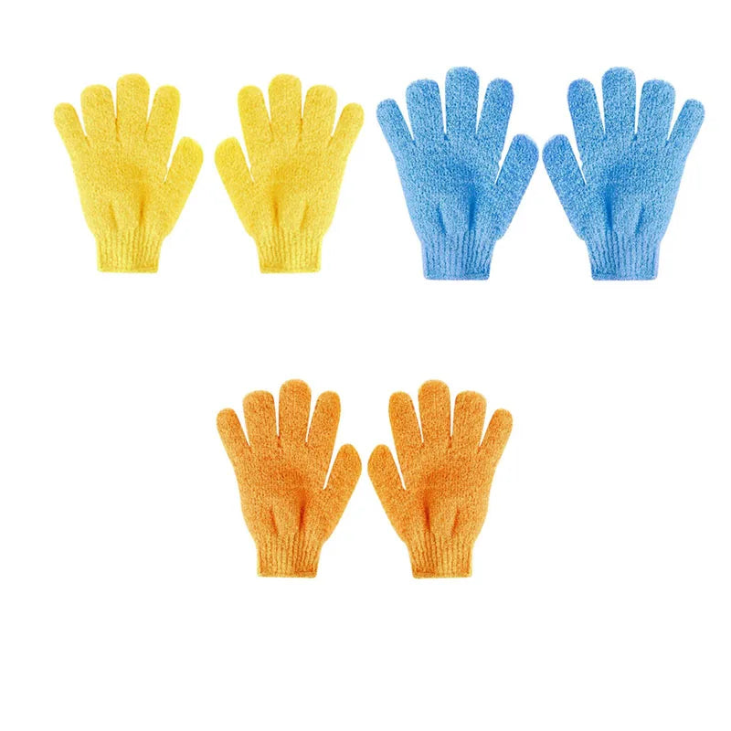 1/2/3pairs Exfoliating Bath Gloves Double Sided Bath Gloves For Beauty Spa Massage Skin Shower Scrubber Bathing Accessories