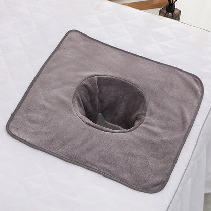 40*80cm Thickened Beauty SPA Massage Table Planking Face Towel With Hole Bed Bandana