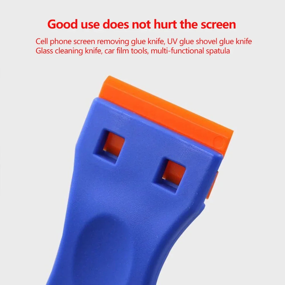Plastic Razor Blade Scraper Tool Razor Scraper With Plastic Blades Cleaning Scraper Remover For Floor Stove Car Window Glass