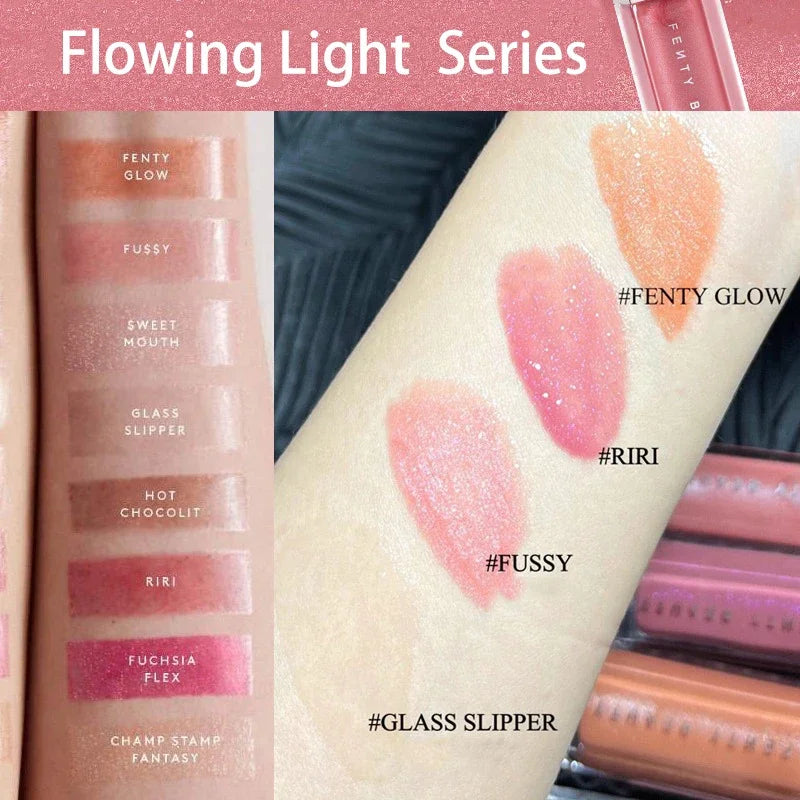 Fashion Fenty Beauty Lip Glaze Moisten Shine Glitter Lip Plumper Makeup For Beginner Liquid Lipstick Female Makeup Cosmetics