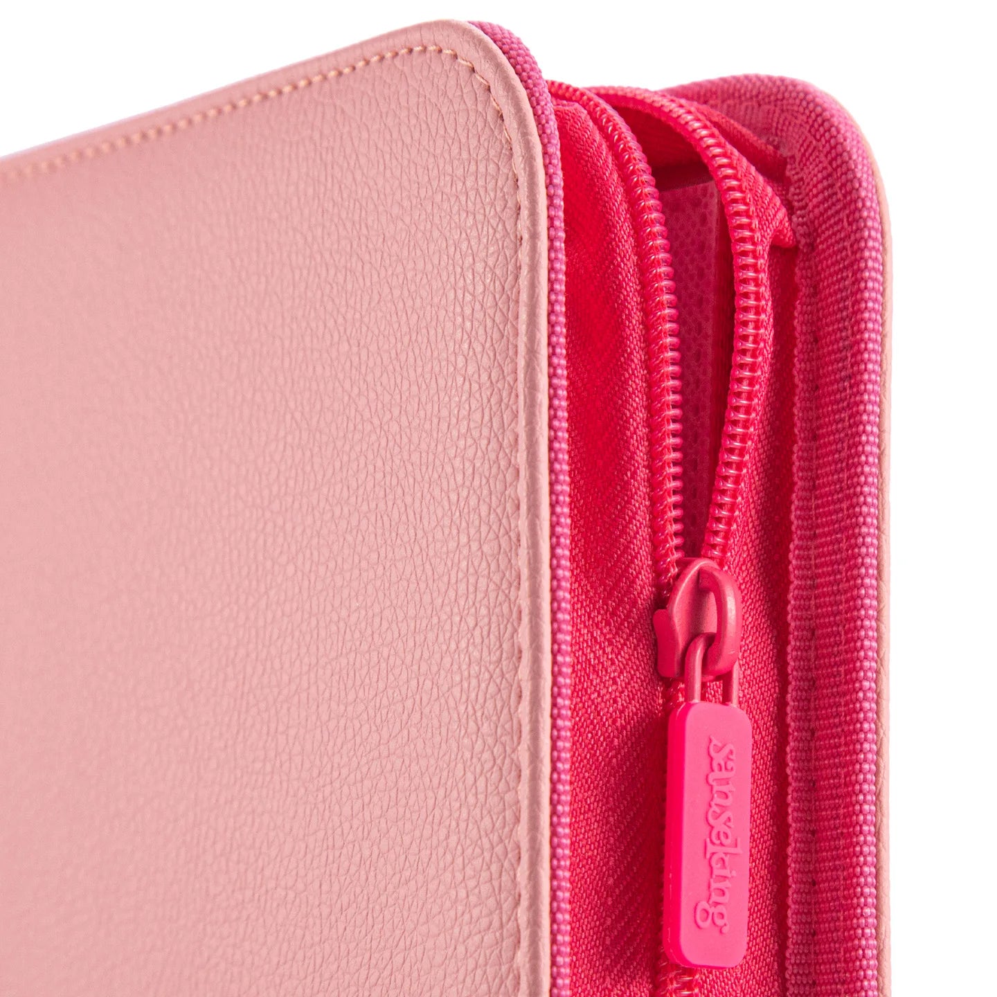 Premium Zipper 4/9/12 Pocket PU Card Binder - Aesthetic Pink & White Album for Pokemon Cards, Game Collection & Fan Photos