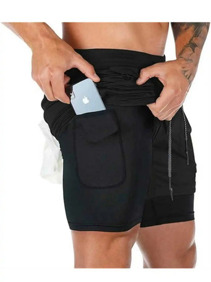 Anime Berserk Performance Shorts Men 2-in- Running Compression Shorts Training Yoga Gym Sportswear Workout Shorts with Pockets