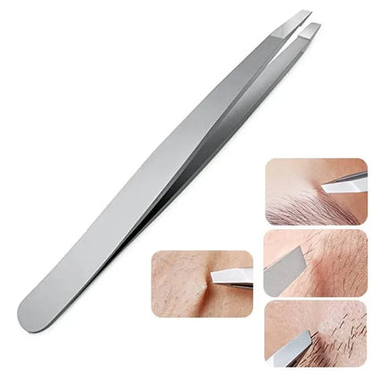 Hair Removal Makeup Tools Eyebrow Tweezer Stainless Steel Oblique Eye Brow Clips Eyelashes Extension Double Eyelid Tools Beauty