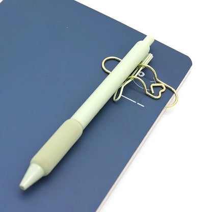 4Pcs Multifunctional Love Pen Clip, Portable Hanging Pen Button Fixed Seat Paper Clip for Notebook Stationery Accessories