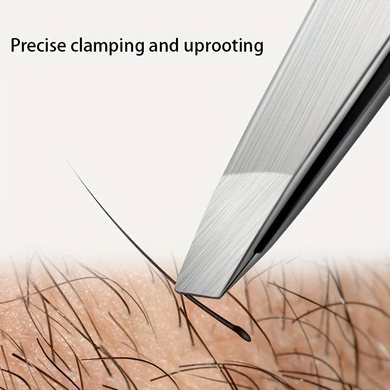 4Pcs Professional Stainless Steel Precision Tweezers - Expertly Crafted for Flawless Eyebrow Shaping, Facial Hair Removalv women