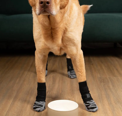 Outdoor Pet Dogs Breathable Socks Black Tie Anti-shedding Medium Large Dog Non-slip Socks Waterproof Dogs Shoes Pet Supplies