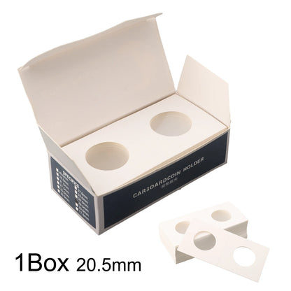 1 Set Coin Storage Stamp Holder Square Cardboard Case Coin Album Collection Coin Holders Flip Clip Coin Capsules Cover Storage