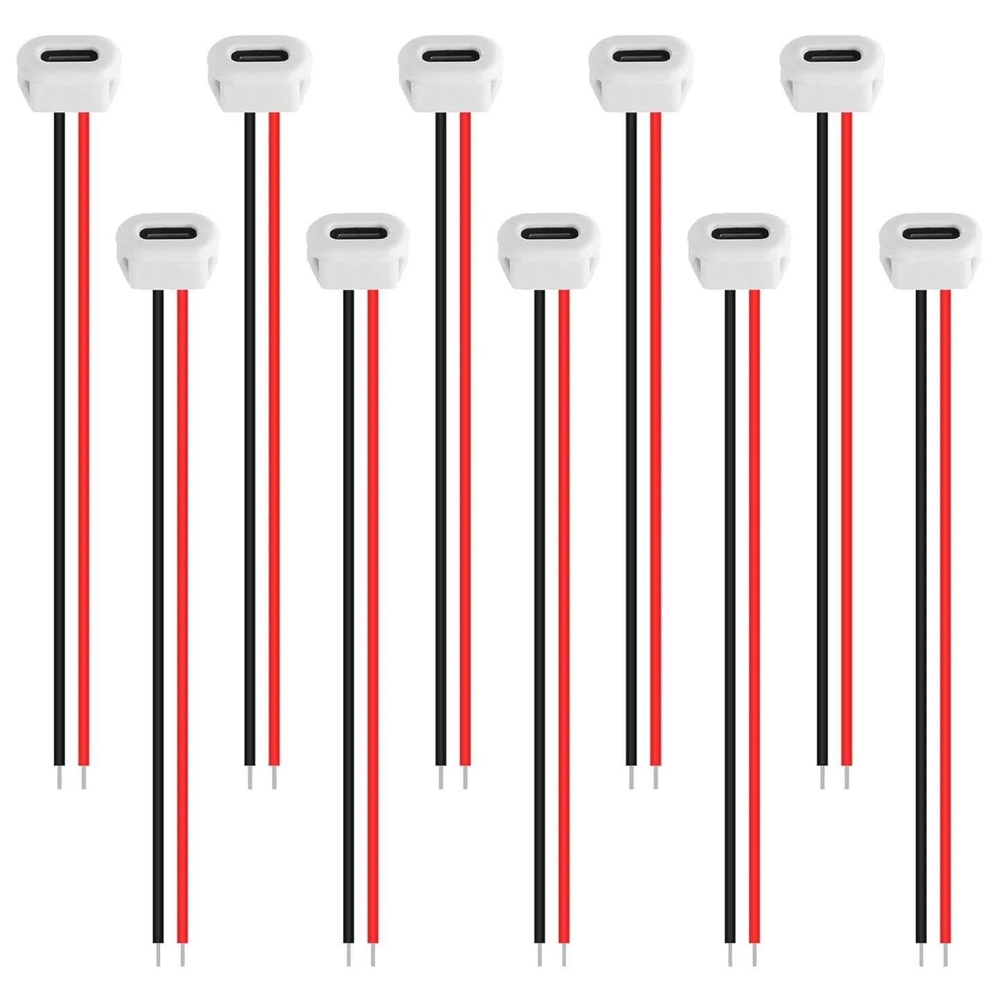 5/10pcs Type-C Female Chassis Connector USB C Female Chassis Direct Crimp Jack Female Charging Port Extension Power Cable