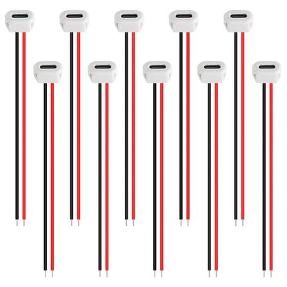 5/10pcs Type-C Female Chassis Connector USB C Female Chassis Direct Crimp Jack Female Charging Port Extension Power Cable