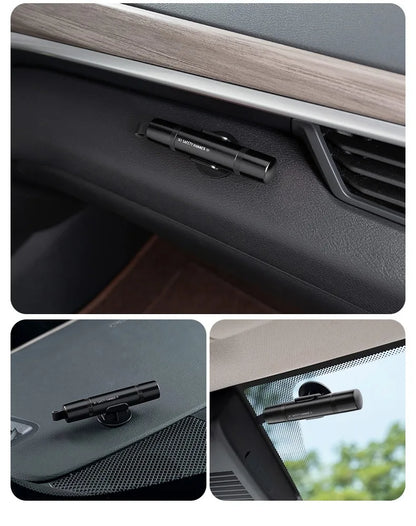 2 In 1 Car Safety Hammer Emergency Window Breaker Car Emergency Kit Cut Seat Belt Tungsten Steel Rescue Tool Auto Accessories