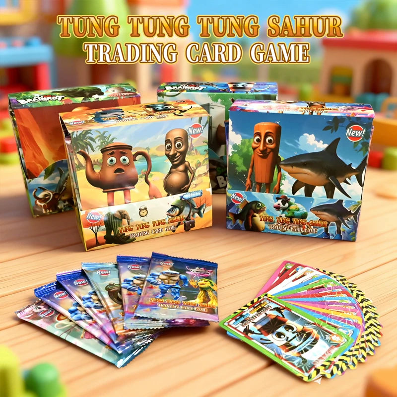 Italian Brainrot Collection Cards Trading Cards Game Card Battle Carte Toystung Sahur Tralalero Tralala For Fans Children Gift