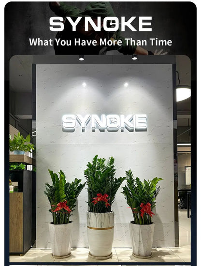 SYNOKE New For Men Sports Electronic Watch Waterproof Night Glow Large Screen Square Outdoor Running Camping Student Watch