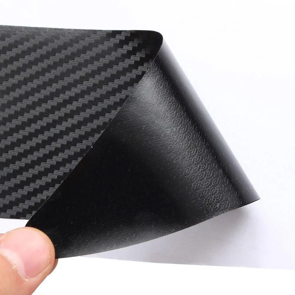 Universal Rear Trunk Guard Plate Sticker Car Rear Bumper Trim Anti-Kicked Scratch Protection Sticker Strip 3D Carbon Fiber Film