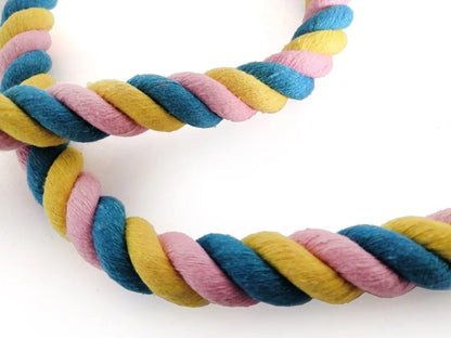 1PC Pet Bird Bite Toy Parrot Color Cotton Rope Toys Elastic Parrot Climbing Toys Sturdy Bird Swing rope Pet Cage Toy Swing Stand