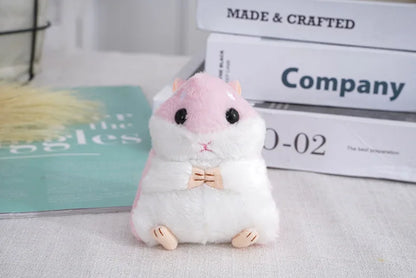 Fluffy Hamster Doll Plush Toys Keychain Pendant Women Girl Faux Fur Pompom Key Ring Trinkets Handbag Backpack School Bag Pendant