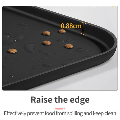 3-color available pet meal MATS, made of silicone, soft and easy to clean, cat feeding MATS, square feeding MATS for eating