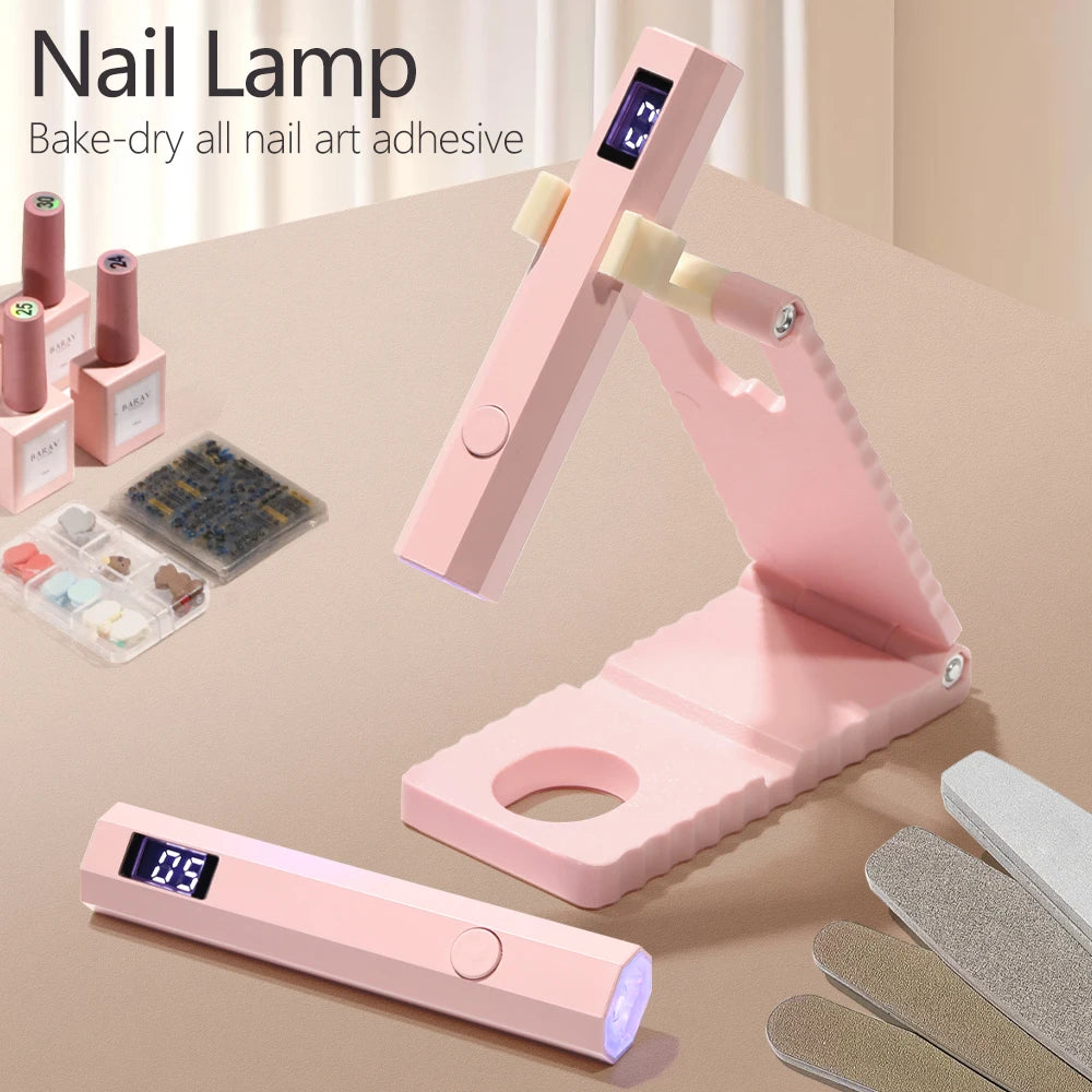 YIKOOLIN Convenient Handheld Nail Dryer Lamp UV/LED Nail Curing All Gel Polish Nail Art Tool Nail Art Convenient Nail Lamp