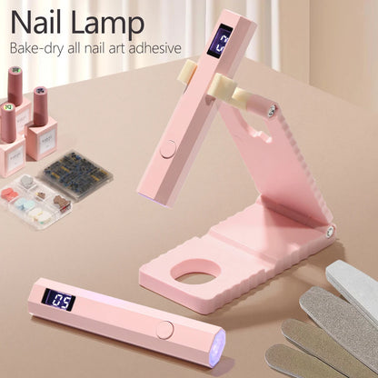 YIKOOLIN Convenient Handheld Nail Dryer Lamp UV/LED Nail Curing All Gel Polish Nail Art Tool Nail Art Convenient Nail Lamp